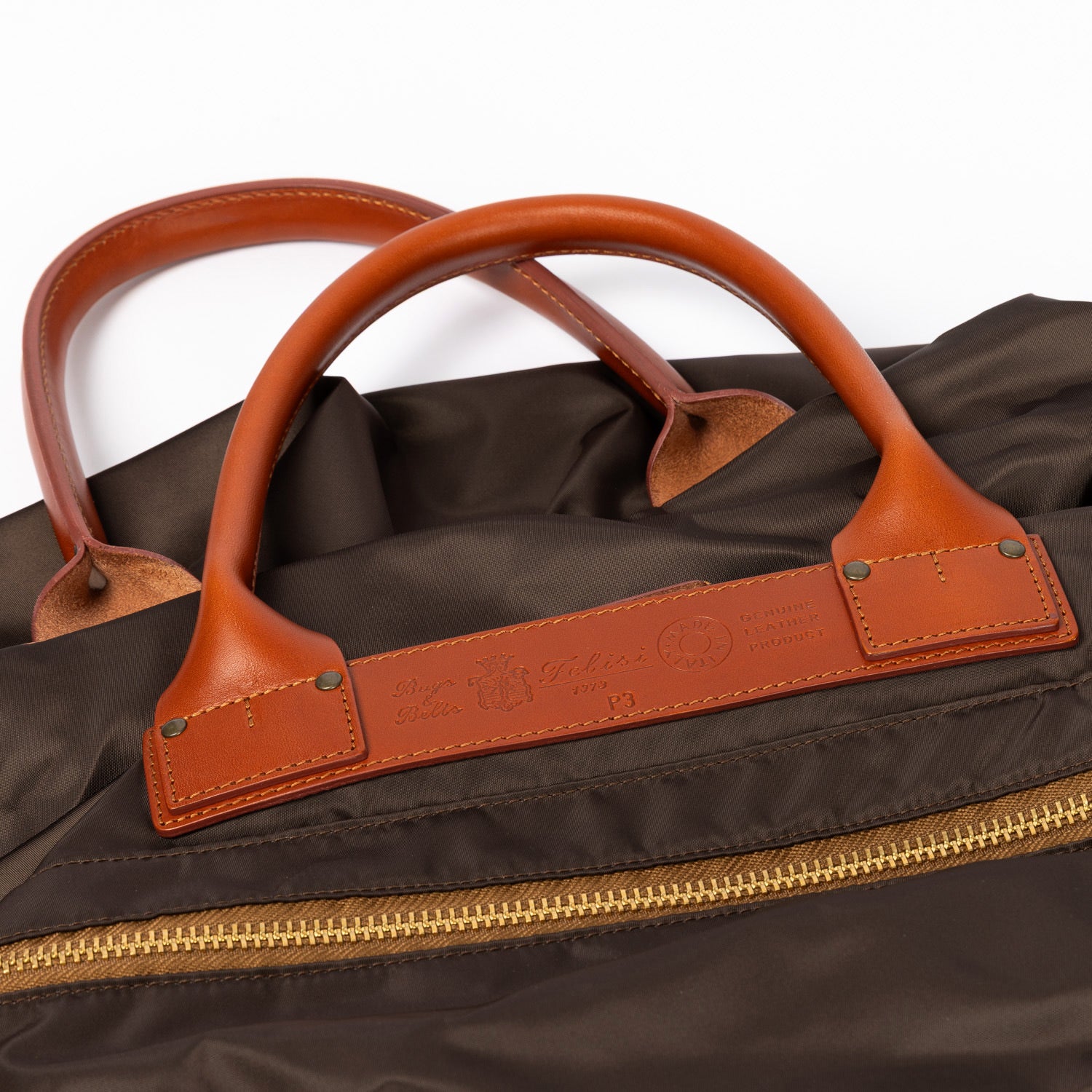 Tasche "Training II" aus Felisi-Nylon und Sattelleder - Handarbeit